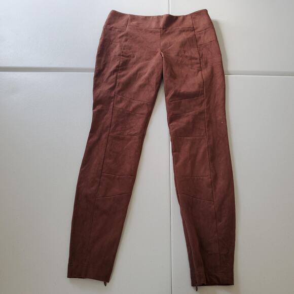 Sundance Pants Womens 6 Brown Stretch Faux Suede High Rise Skinny Legging Style - Picture 1 of 9
